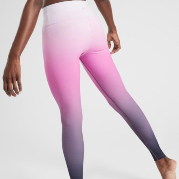 Athleta Pants - Athleta Pink Ombre Elation Tight 7/8